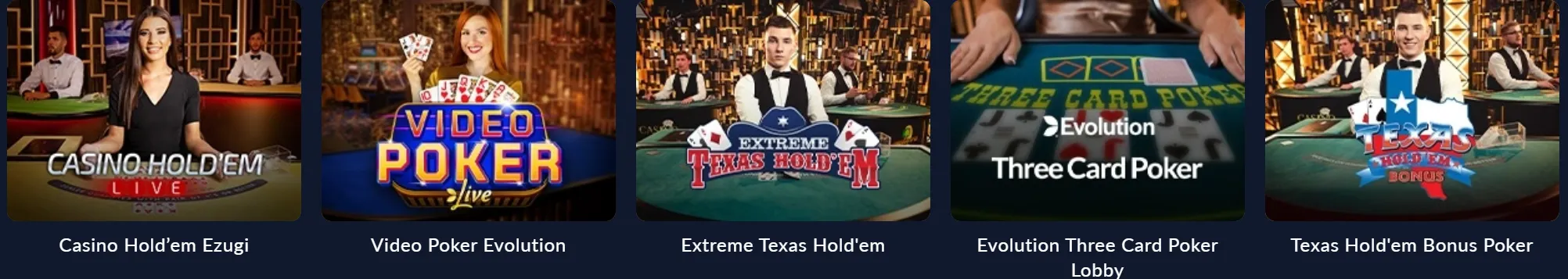 Bisonwin Casino – poker na żywo: Casino Hold’em, Texas Hold’em Bonus i Three Card Poker